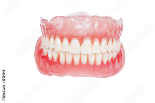Denture isolated on white
