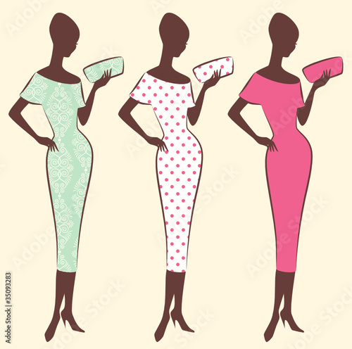 silhouette of girls