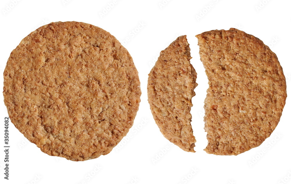 round biscuit isolated on white background round biscuit isolated on white background