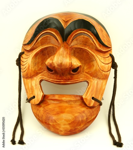 Korean traditional male wooden mask