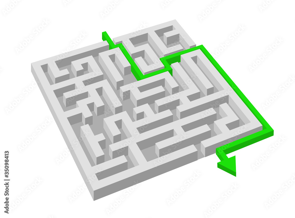 Labyrinth - maze puzzle concept Labyrinth - maze puzzle concept
