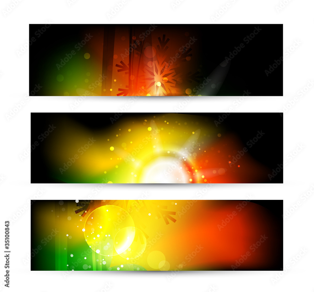 Naklejka premium Abstract vector glowing background