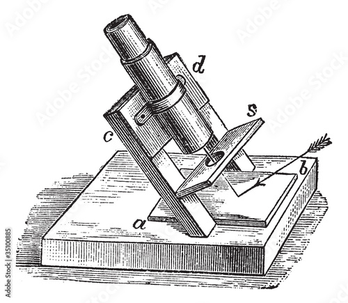 Polariscope, vintage engraving