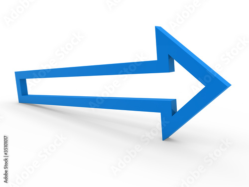 3d arrow blue way