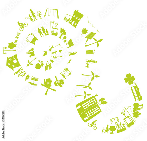 vie écologique en tourbillon