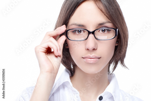 woman beauty glasses