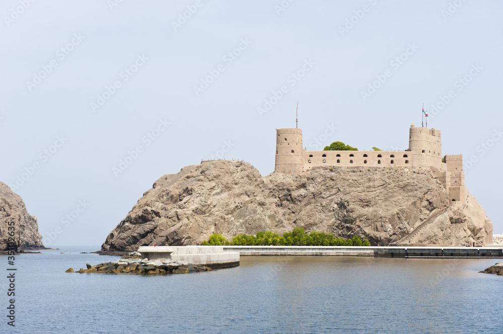 Fort protecting the palace of the Sultan of Oman