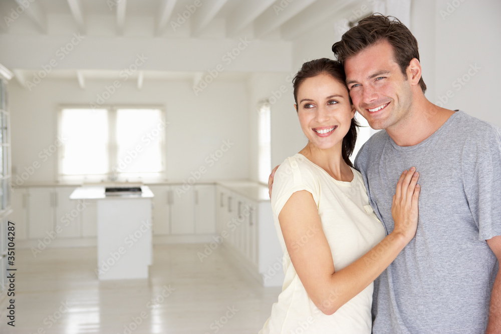 Couple in new home Couple in new home