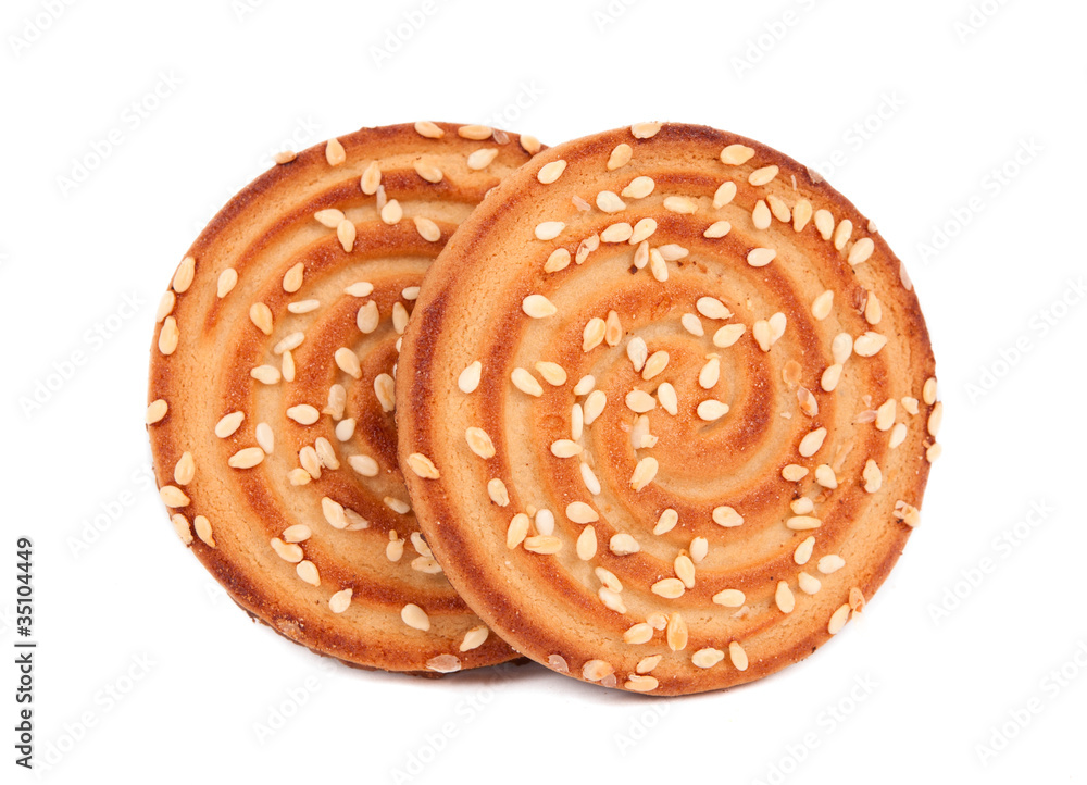 Fototapeta premium .Biscuits with sesame seeds