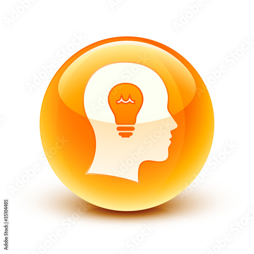 icône tête ampoule / men idea icon