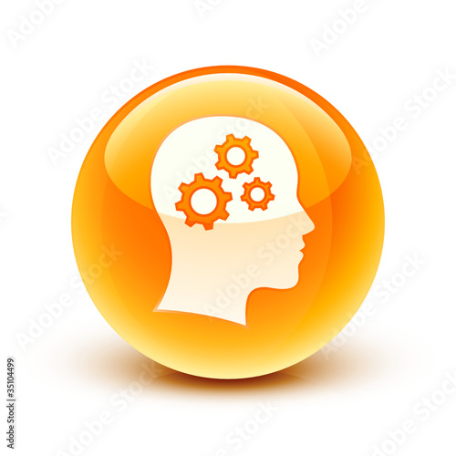 icône tête engrenage / head icon