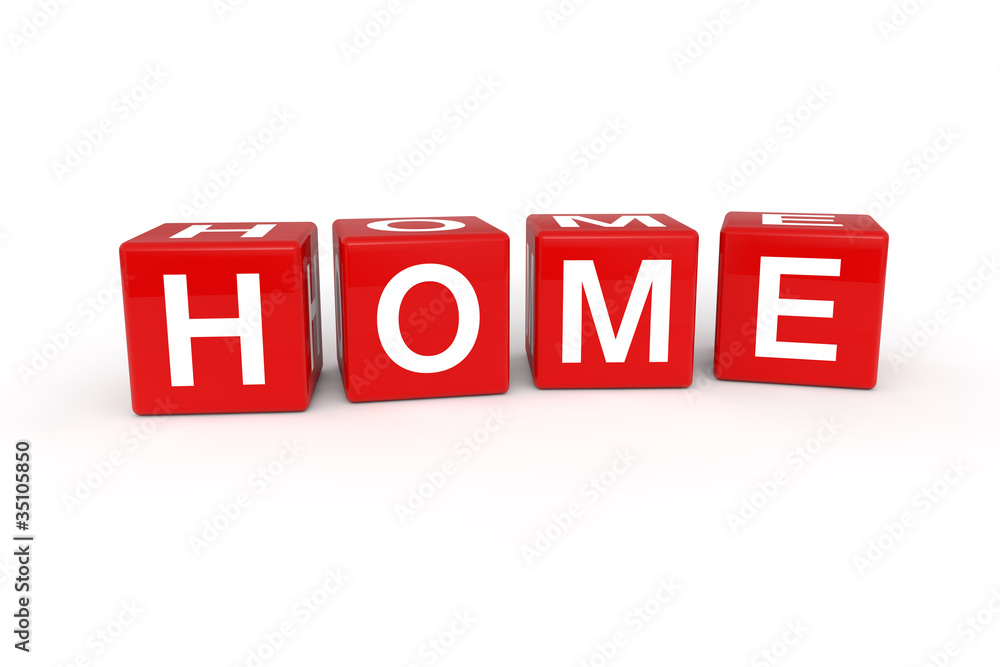Home cubes 3d render illustration Home cubes 3d render illustration