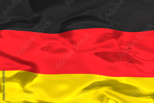 Germany waving Flag close up 3d render