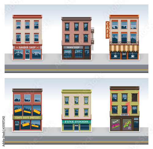 Vector city buildings icon set