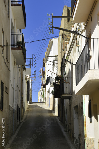street in spanish village of Llança