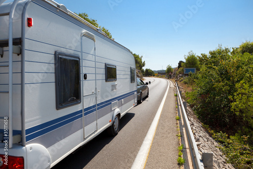 Caravan in the road © wajan