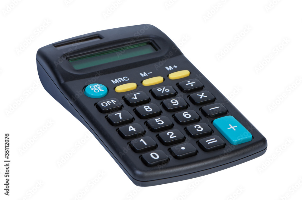 Calculator isolated on white background without shadow. Calculator isolated on white background without shadow.