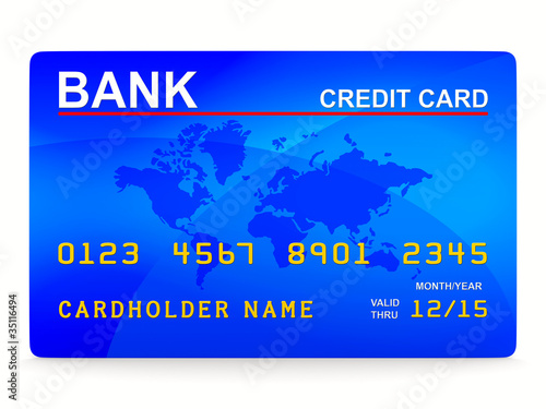 credit card on white. Isola...