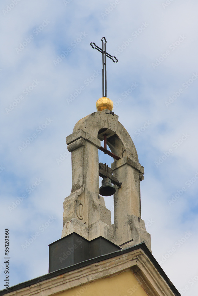 Cross on an old catholic church Cross on an old catholic church