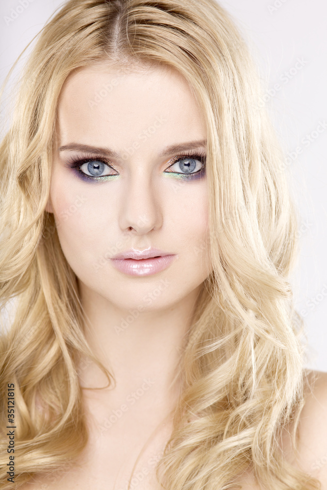 Young pretty woman with beautiful blond hairs Young pretty woman with beautiful blond hairs