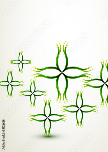 Vector abstract grass curves