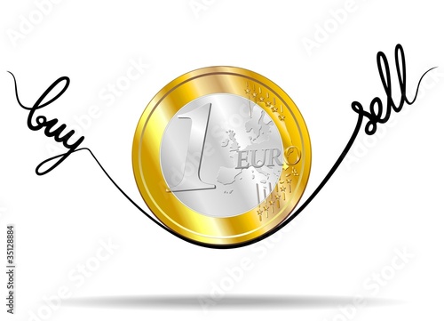 Euro Comprare e Vendere-Euro Currency Buy and Sell-Vector