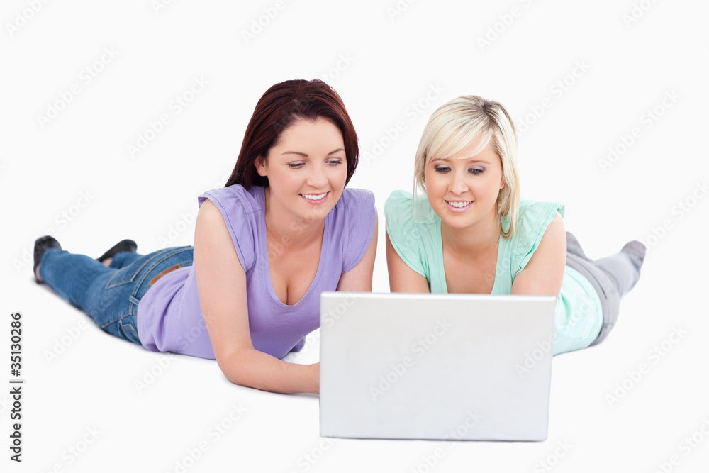 Cute women with a laptop Cute women with a laptop