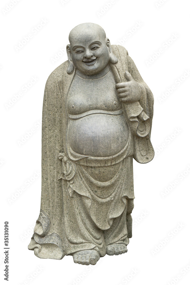 Smiling Buddha - Chinese God of Happiness, Wealth and Lucky Isol Smiling Buddha - Chinese God of Happiness, Wealth and Lucky Isol