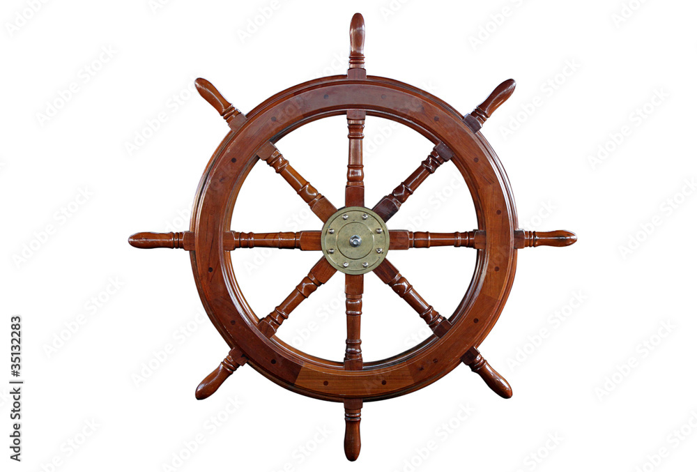 Ship's Wheel isolated on white