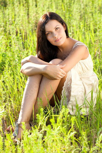 closeup outdoors woman portrait