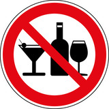 Verbotsschild Alkohol verboten Alkoholverbot Zeichen