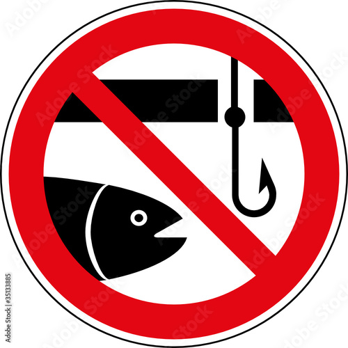 Verbotsschild Eisfischen verboten Zeichen Symbol