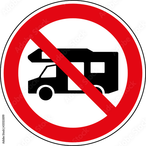 Verbotsschild Keine Wohnmobile Zeichen Symbol