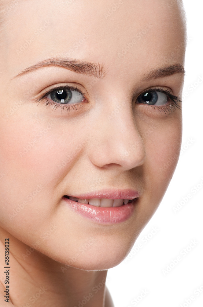 Portrait of young woman with perfect skin Portrait of young woman with perfect skin