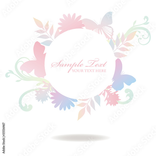 butterfly and flower frame