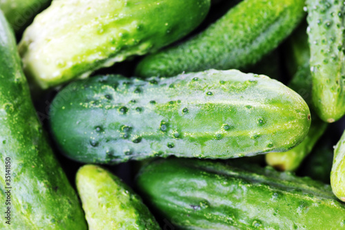green cucumbers.
