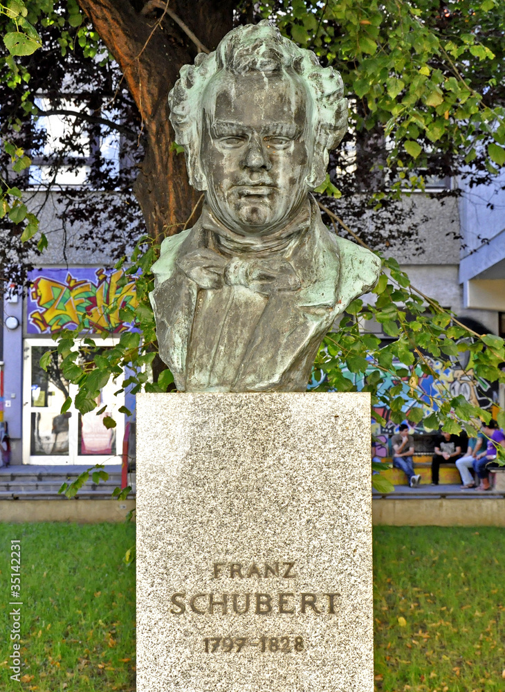 Franz Schubert Denkmal Wien Stock Foto Adobe Stock