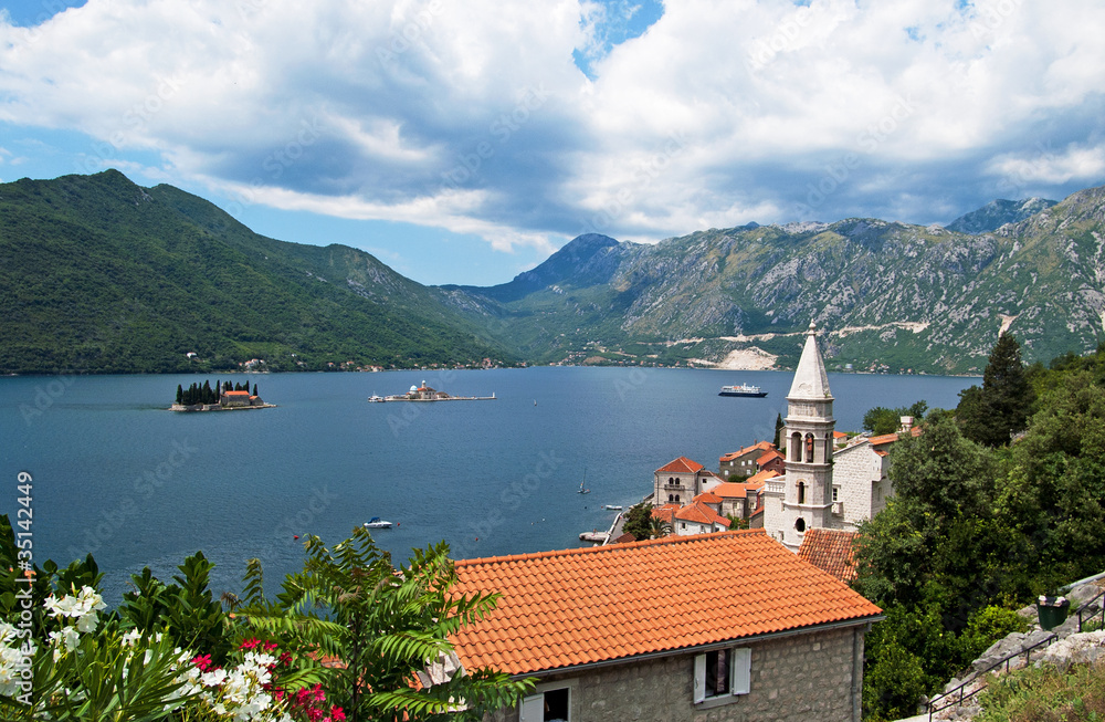View of the Bay of Kotor, Montenegro