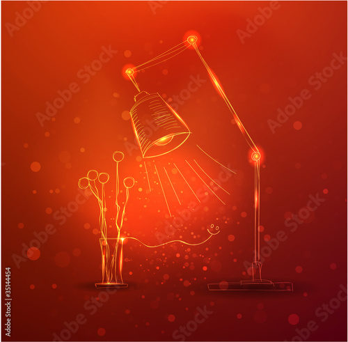 Vector hand-drawn glowing light concepts