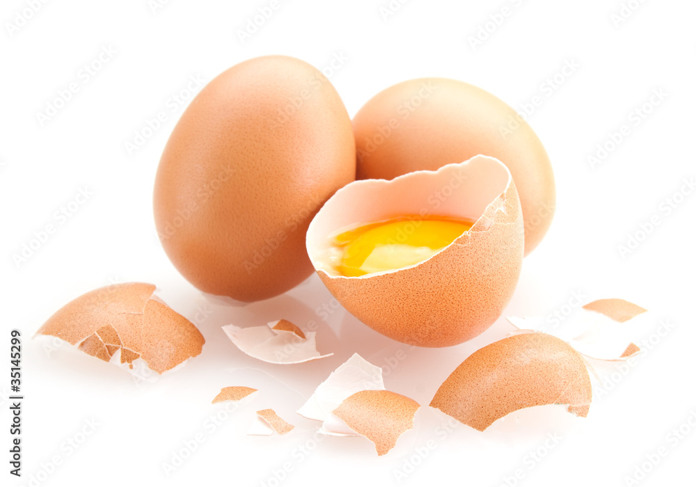 eggs isolated on white