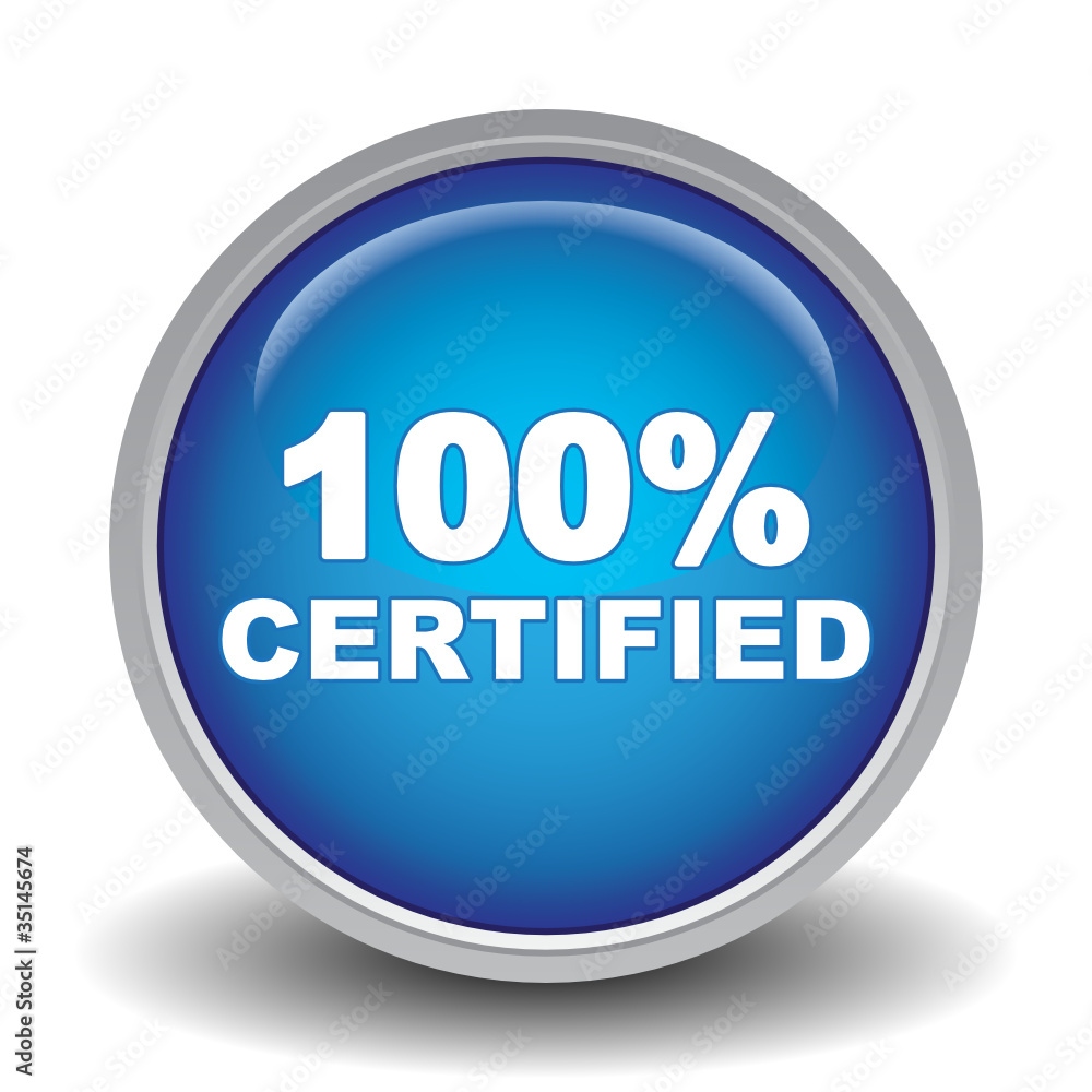 100% CERTIFIED ICON 100% CERTIFIED ICON