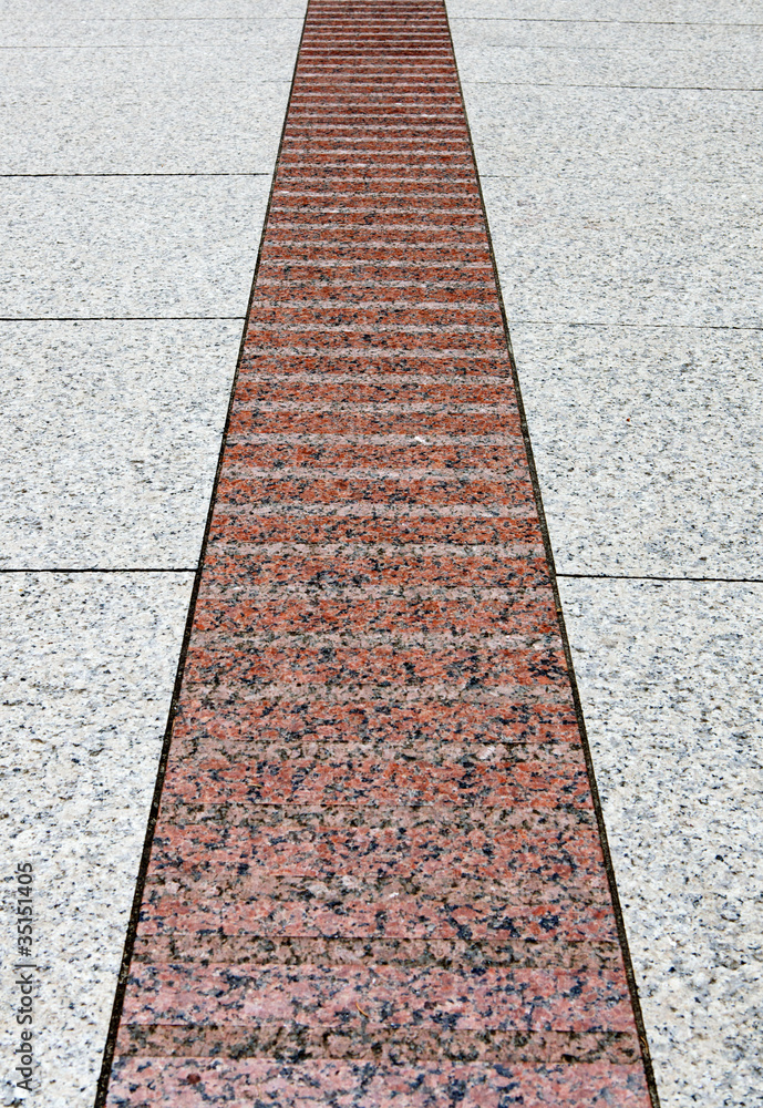 Fototapeta premium Red granite stripe