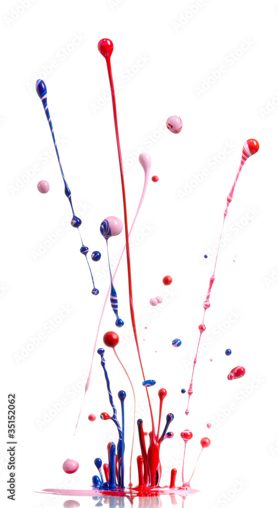 Fototapeta premium multicolored paint splashing