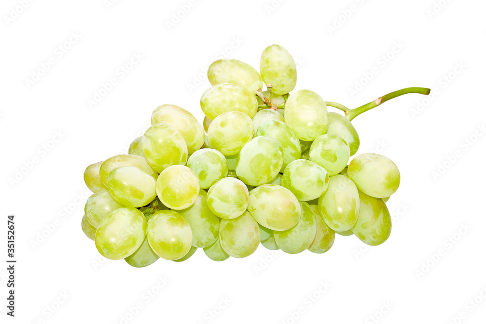 fresh grape fruits isolated on white background