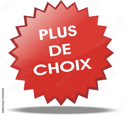 étiquette plus de choix