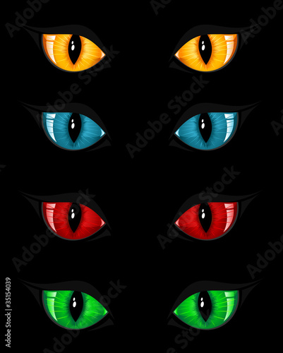 Set of evil eyes
