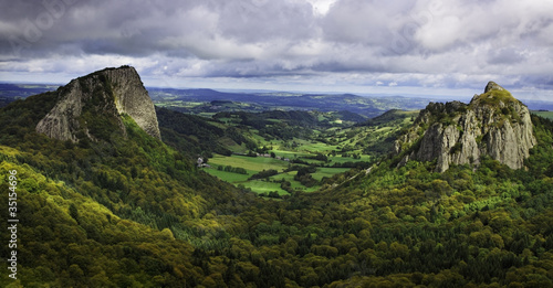 Landscape in the Central Massif in France