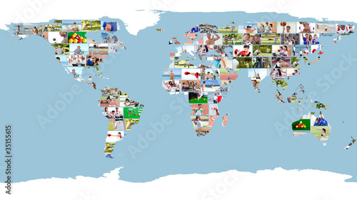 Leisure images forming world map