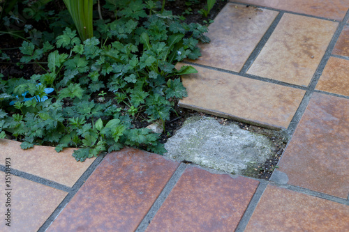 Terrasse nach dem Winter