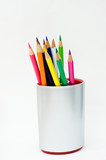 color pencils in a jar